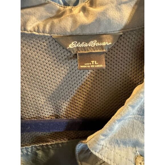 Eddie Bauer Men's Light Blue Long-Sleeve Button-Up Shirt Tall Large - Picture 3 of 11